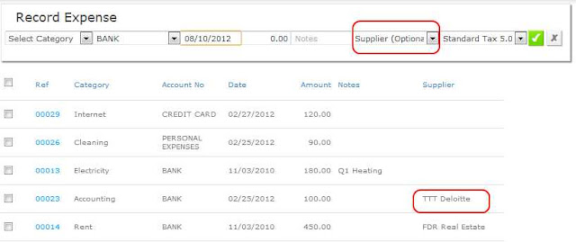 New Expense screen